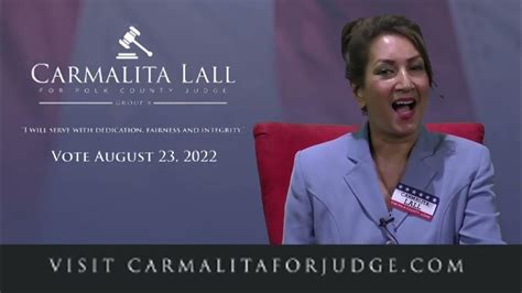 Eligible to Practice Law in Florida. . Carmalita lall for judge